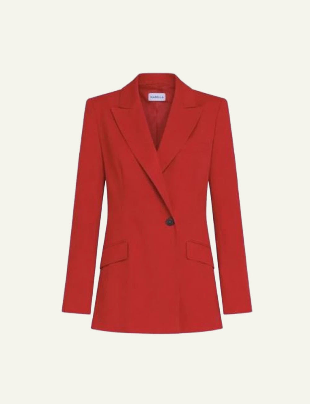 Marella blazer red double breasted style front flat view