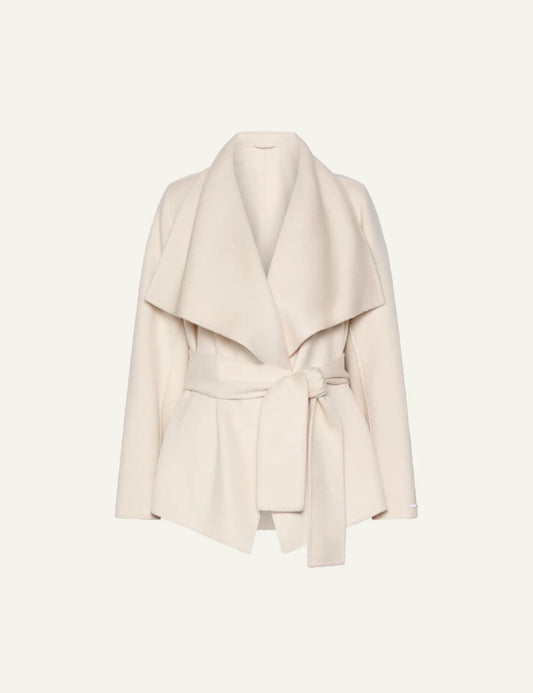 Marella Women’s Cream Pure Virgin Wool Belted Jacket