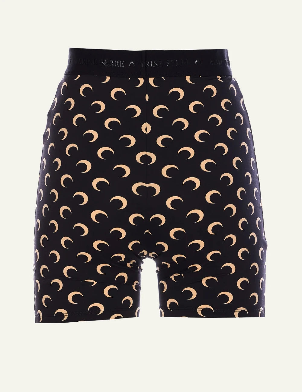 Marine Serre crescent moon print biker shorts black front view