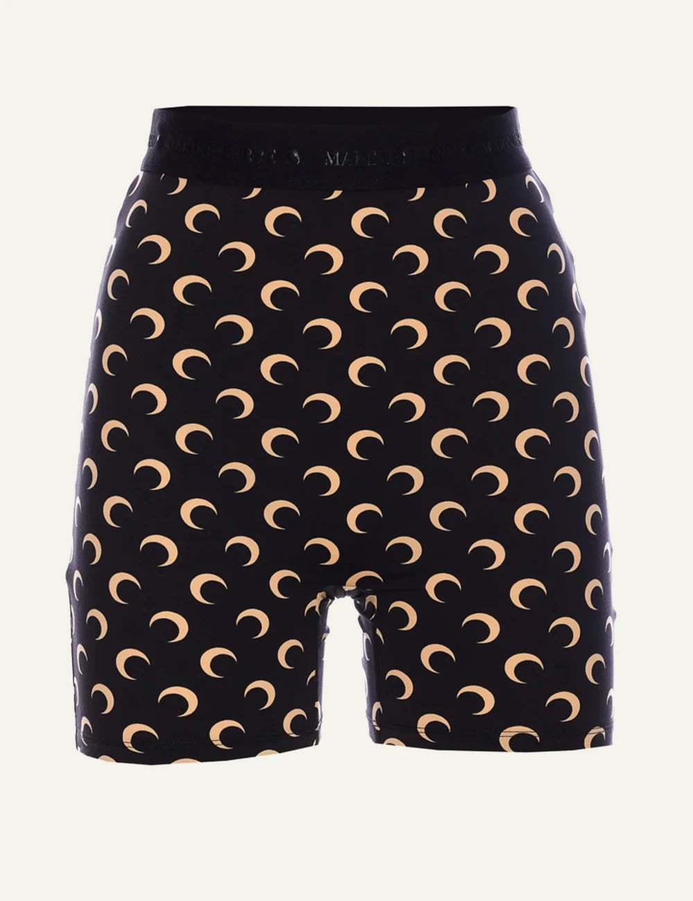 Marine Serre crescent moon print biker shorts black back view