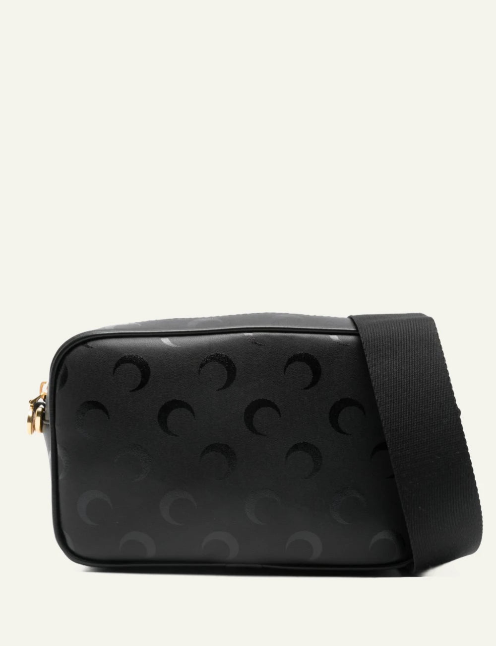 Marine Serre black moon pattern shoulder bag front view