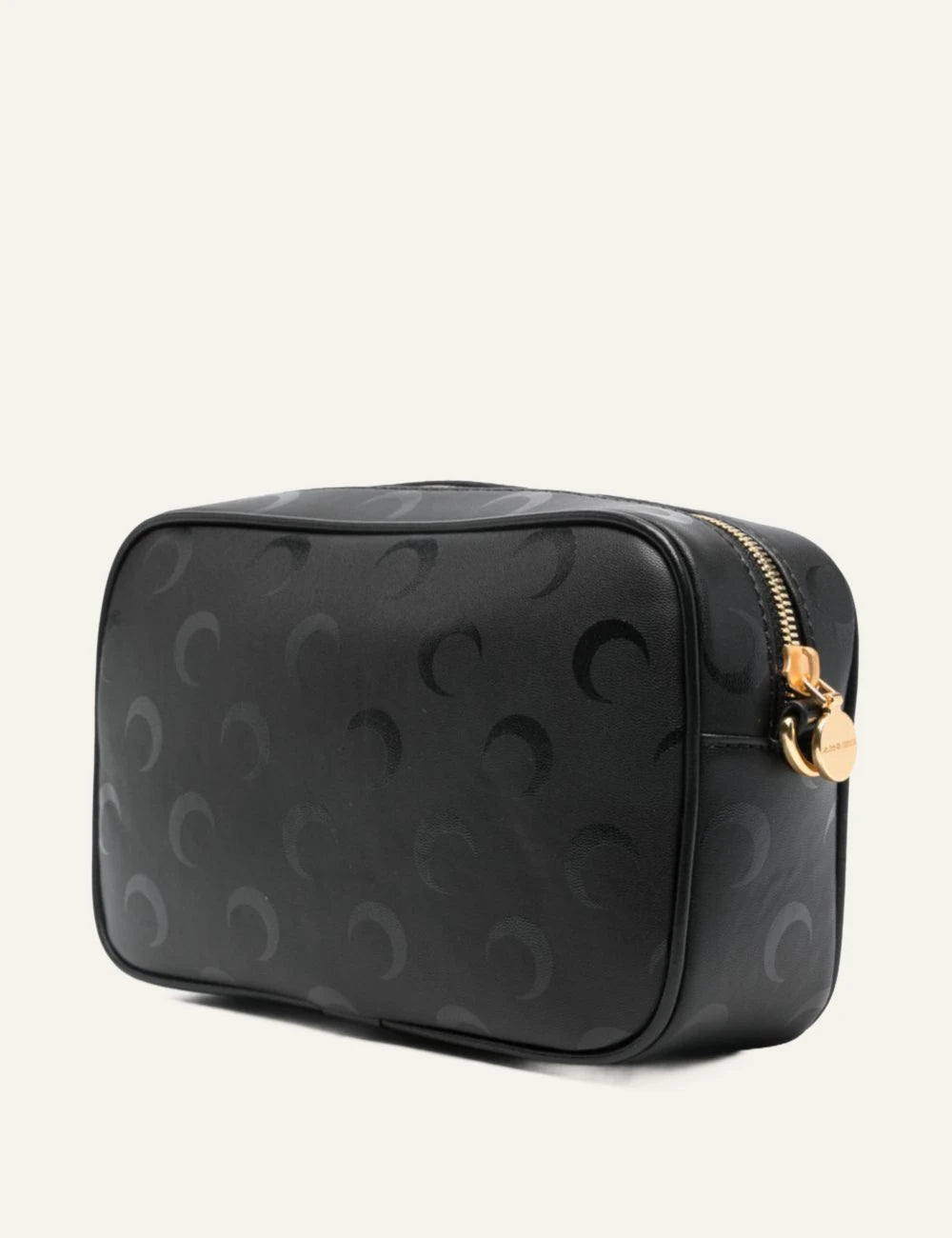 Marine Serre black moon pattern shoulder bag side view