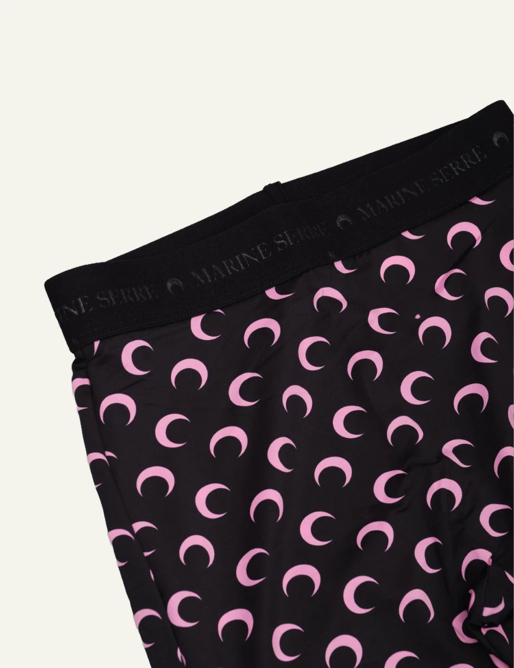 Marine Serre moon print jersey leggings black me pink details front detail view