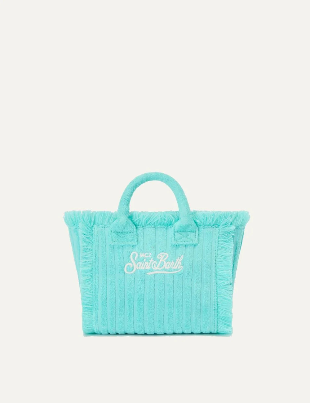 mc2 saint barth vanity mini sponge bag light blue striped texture back view