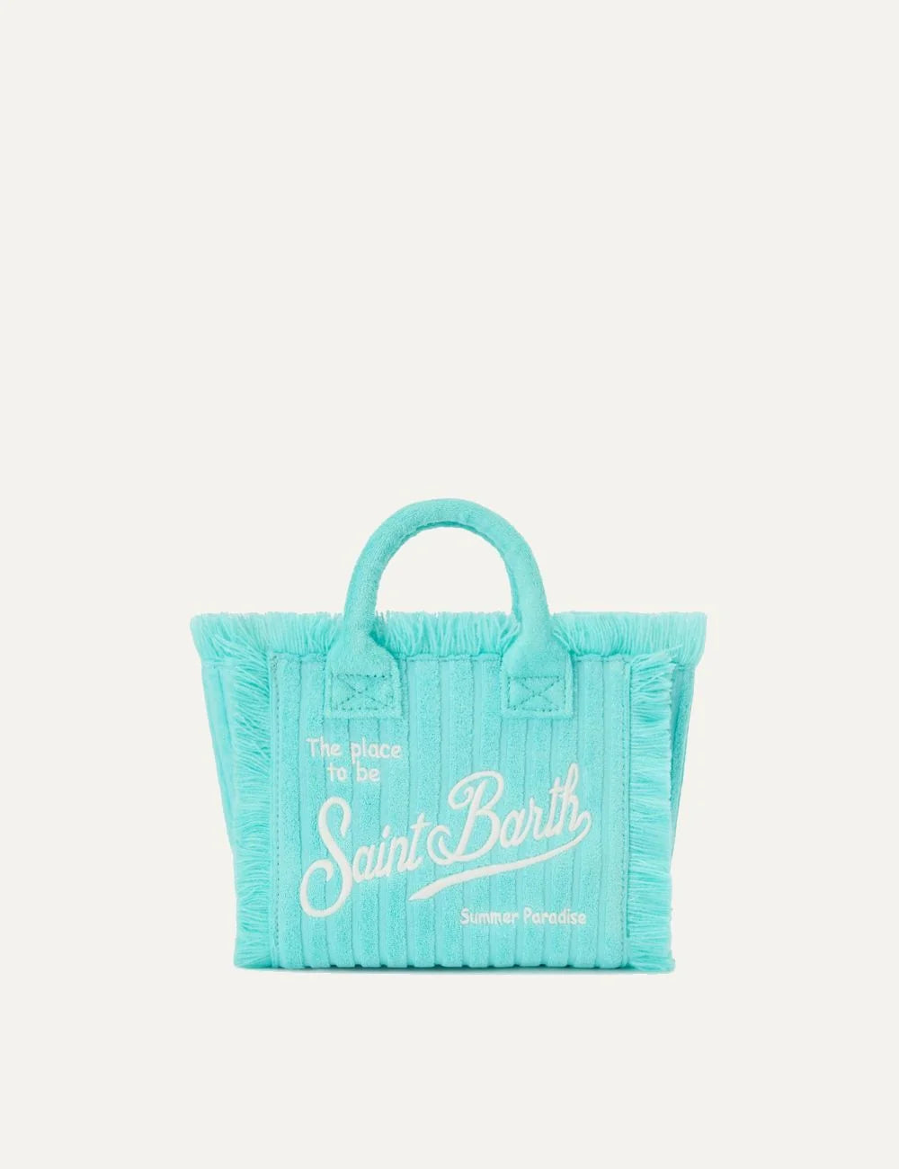 mc2 saint barth vanity mini sponge bag light blue striped texture front view