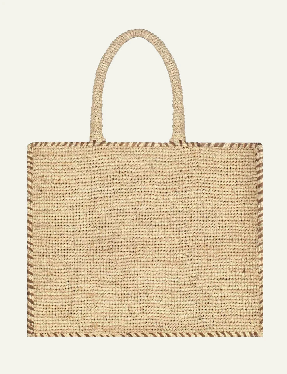 MC2 raffia tote bag beige logo saint barth back view