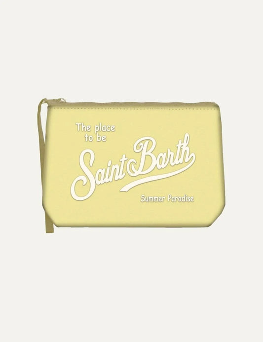 mc2 saint barth aline nylon pouch yellow front view