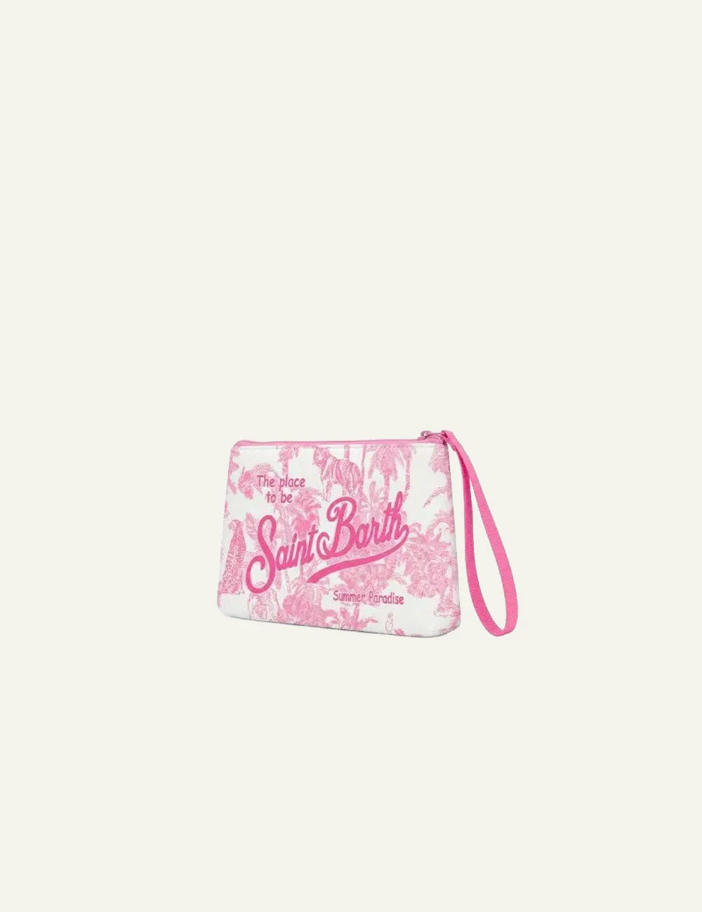 MC2 Saint Barth Aline Pochette Jungle Oceania pink tropical print side view
