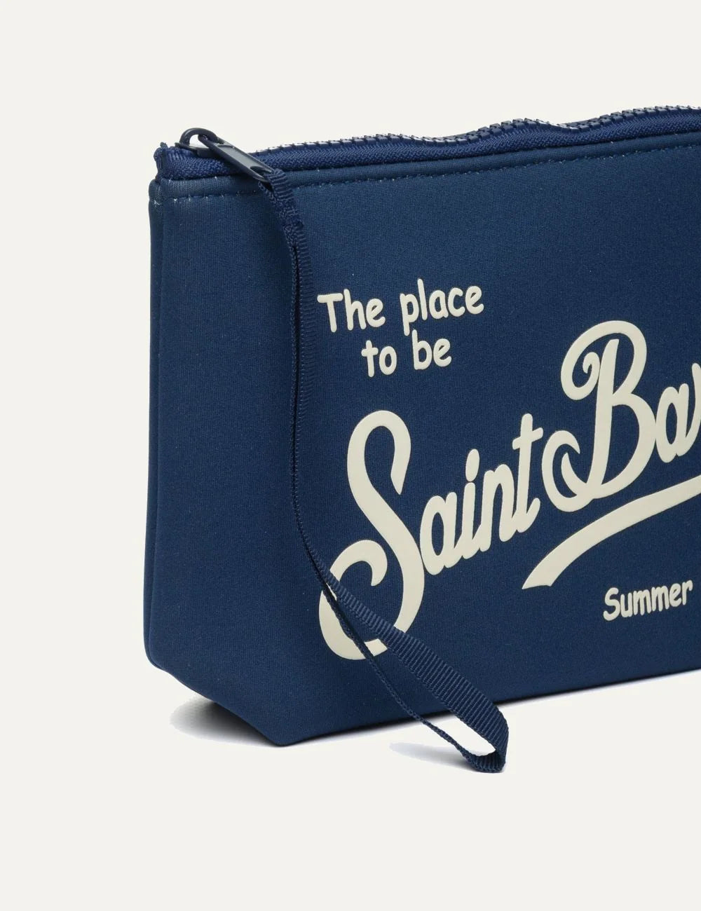 mc2 saint barth aline pouch navy front detail view