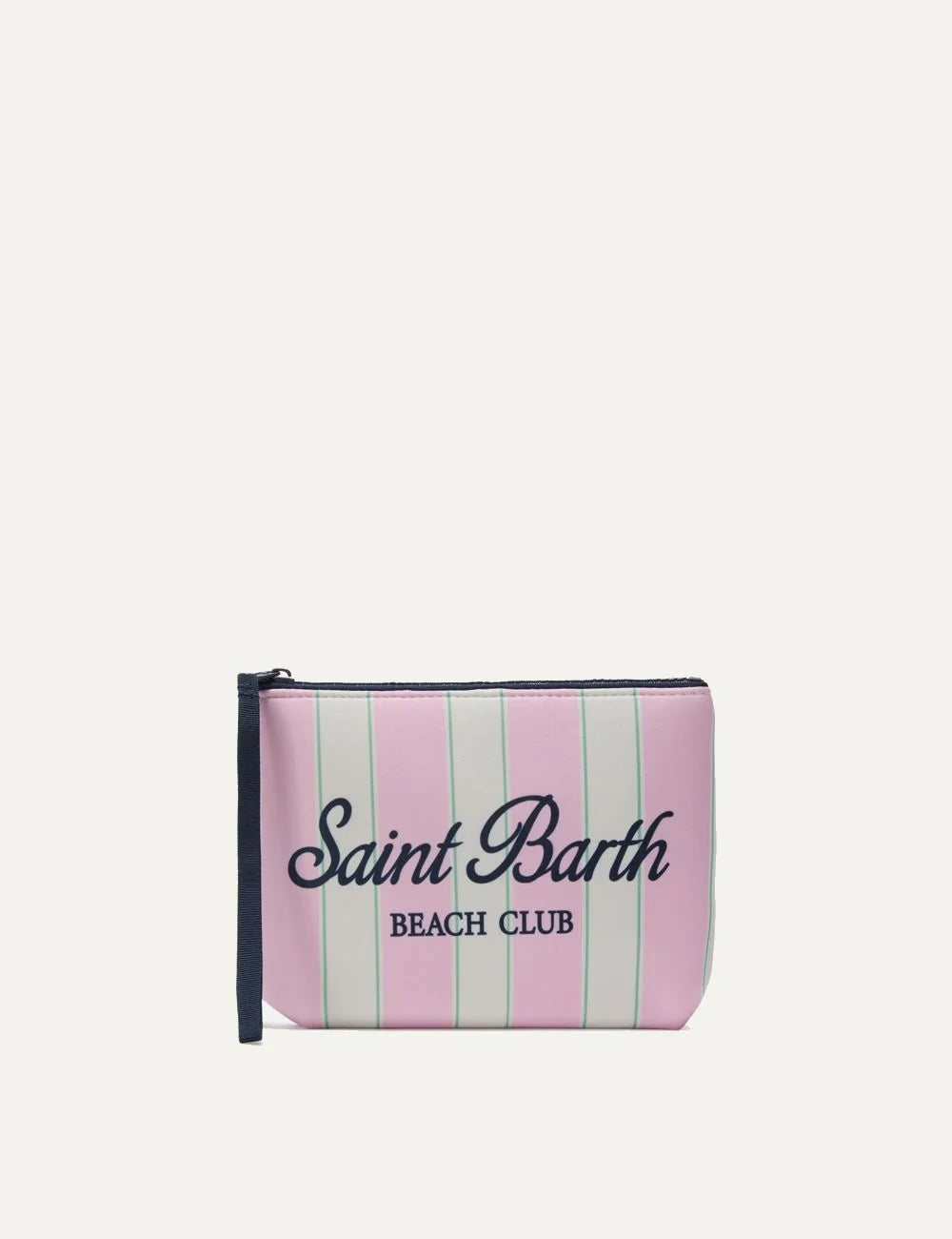 mc2 saint barth aline pouch striped pink green beach club front view