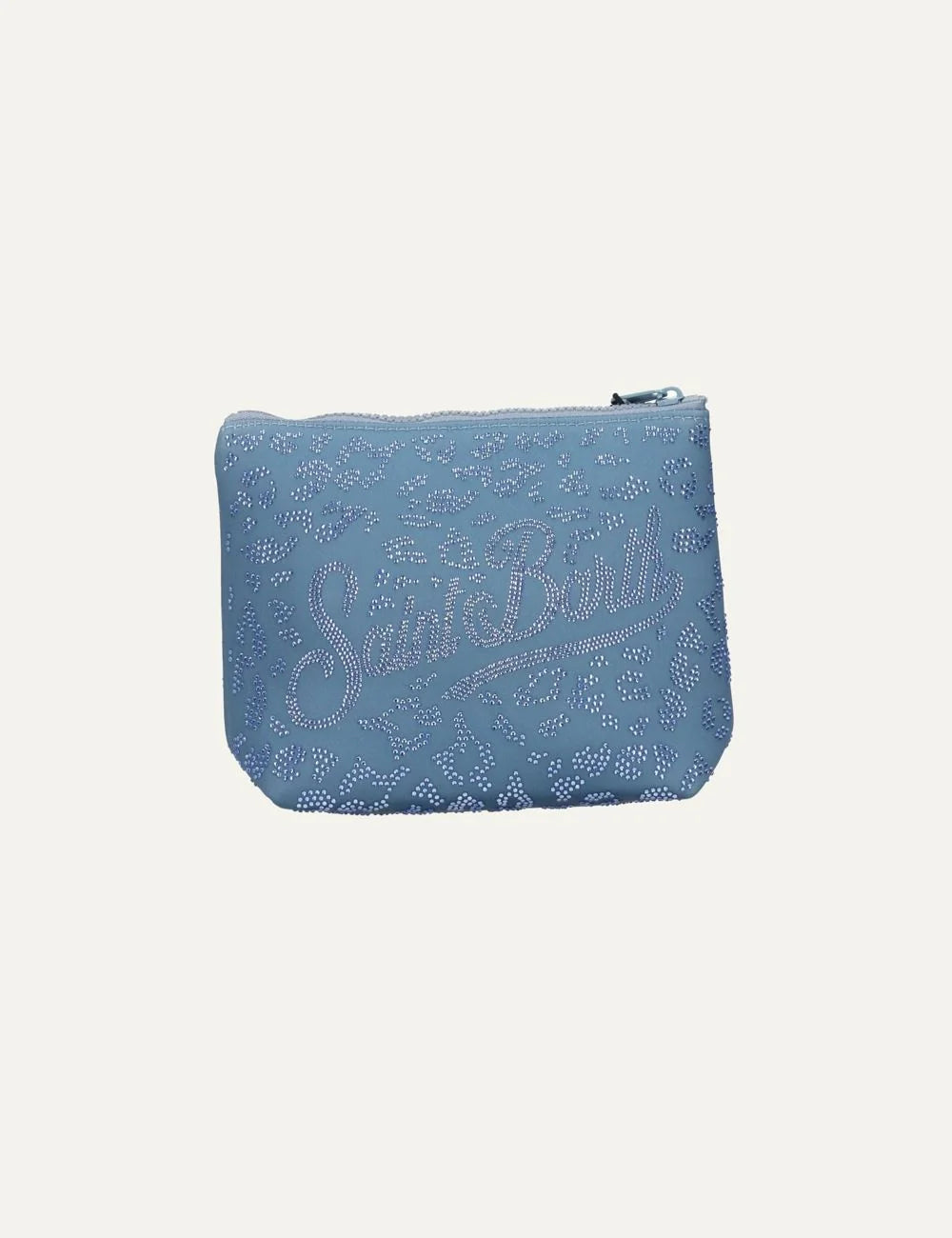 mc2 saint barth aline strass pouch light blue front view