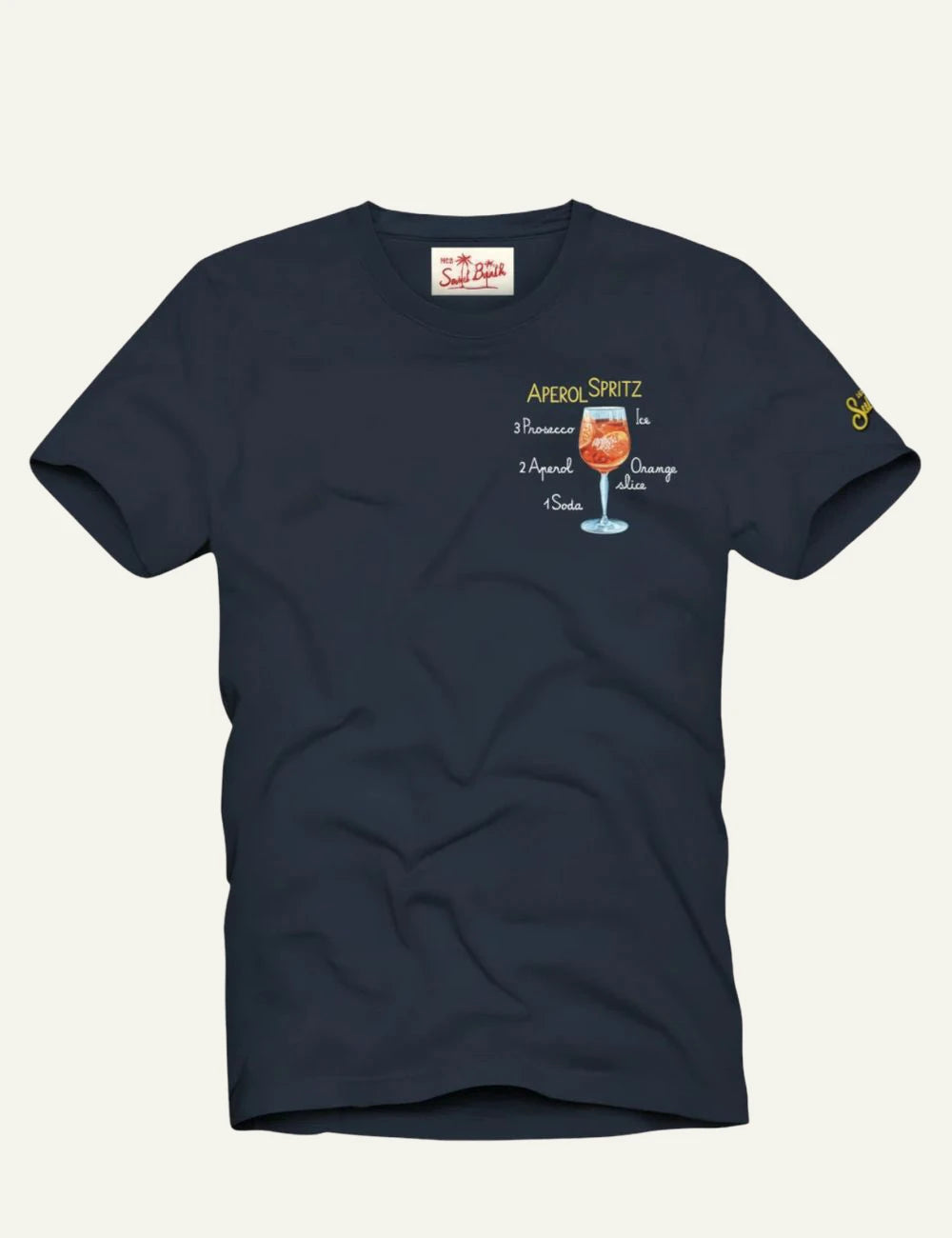 MC2 Saint Barth Aperol Spritz t-shirt navy print front flat view