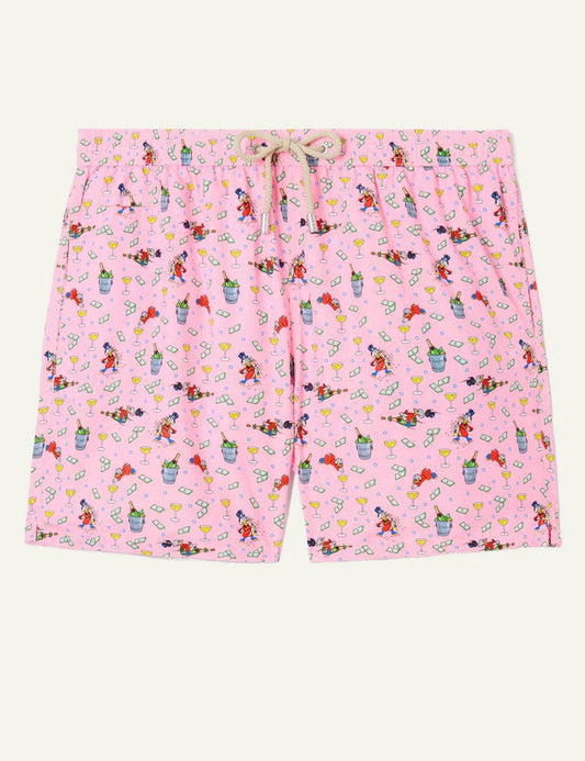 MC2 Saint Barth Disney Scrooge McDuck print swim shorts pink front view
