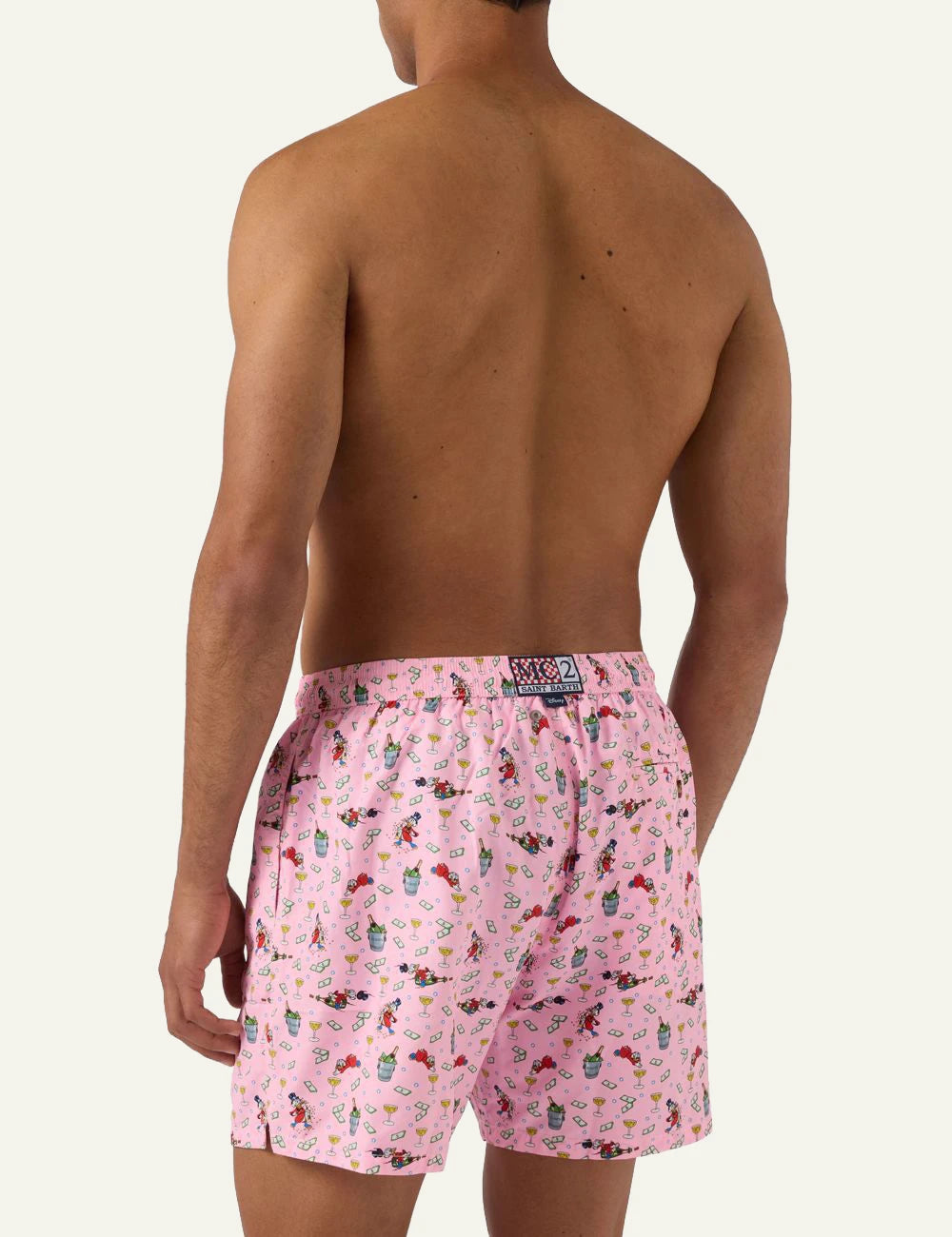 MC2 Saint Barth Disney Scrooge McDuck print swim shorts pink back view