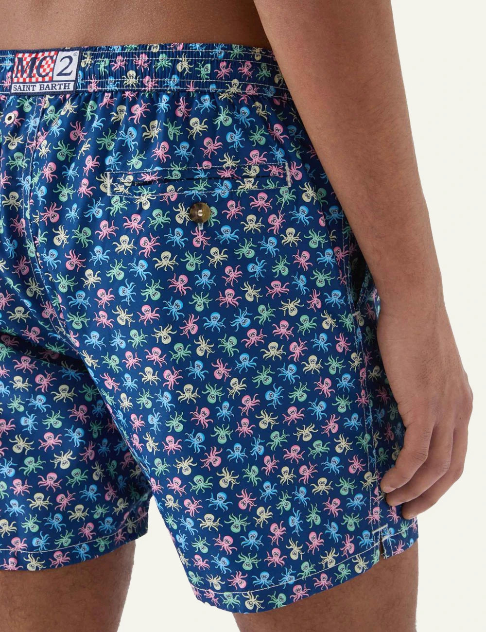 MC2 Saint Barth Lighting Micro swim shorts octopus print navy back