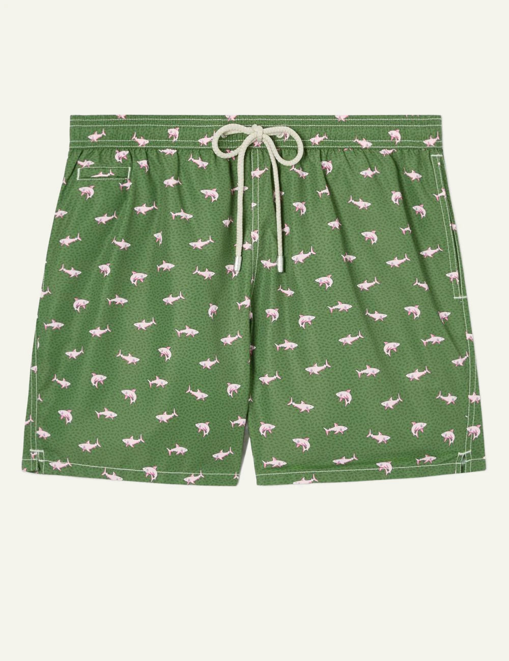 MC2 Saint Barth Lighting Micro swim shorts pink sharks print green front