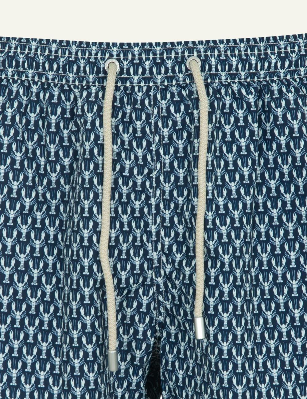 MC2 Saint Barth lobster print swim shorts navy front detail view