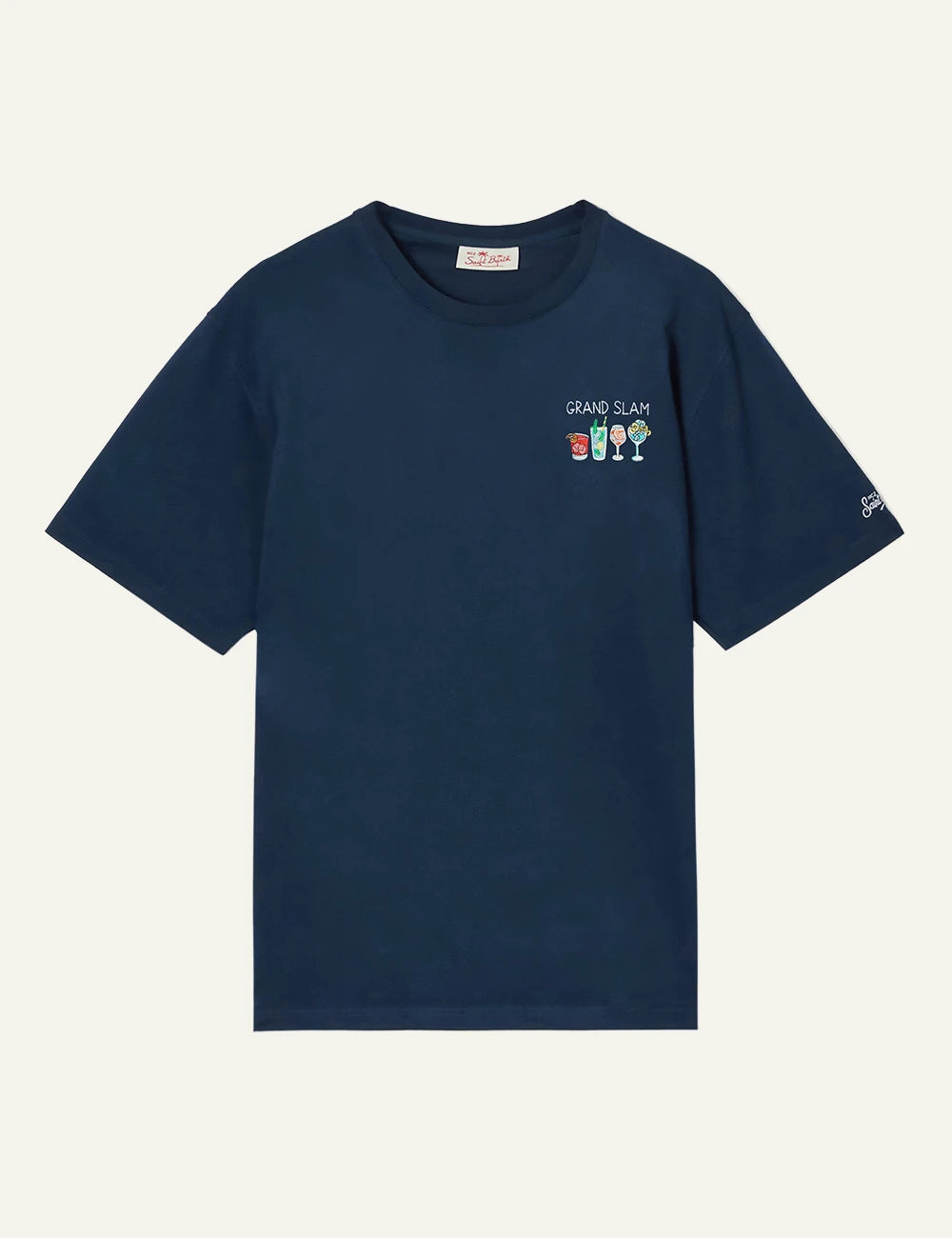 MC2 Saint Barth Portofino t-shirt navy grand slam embroidery front