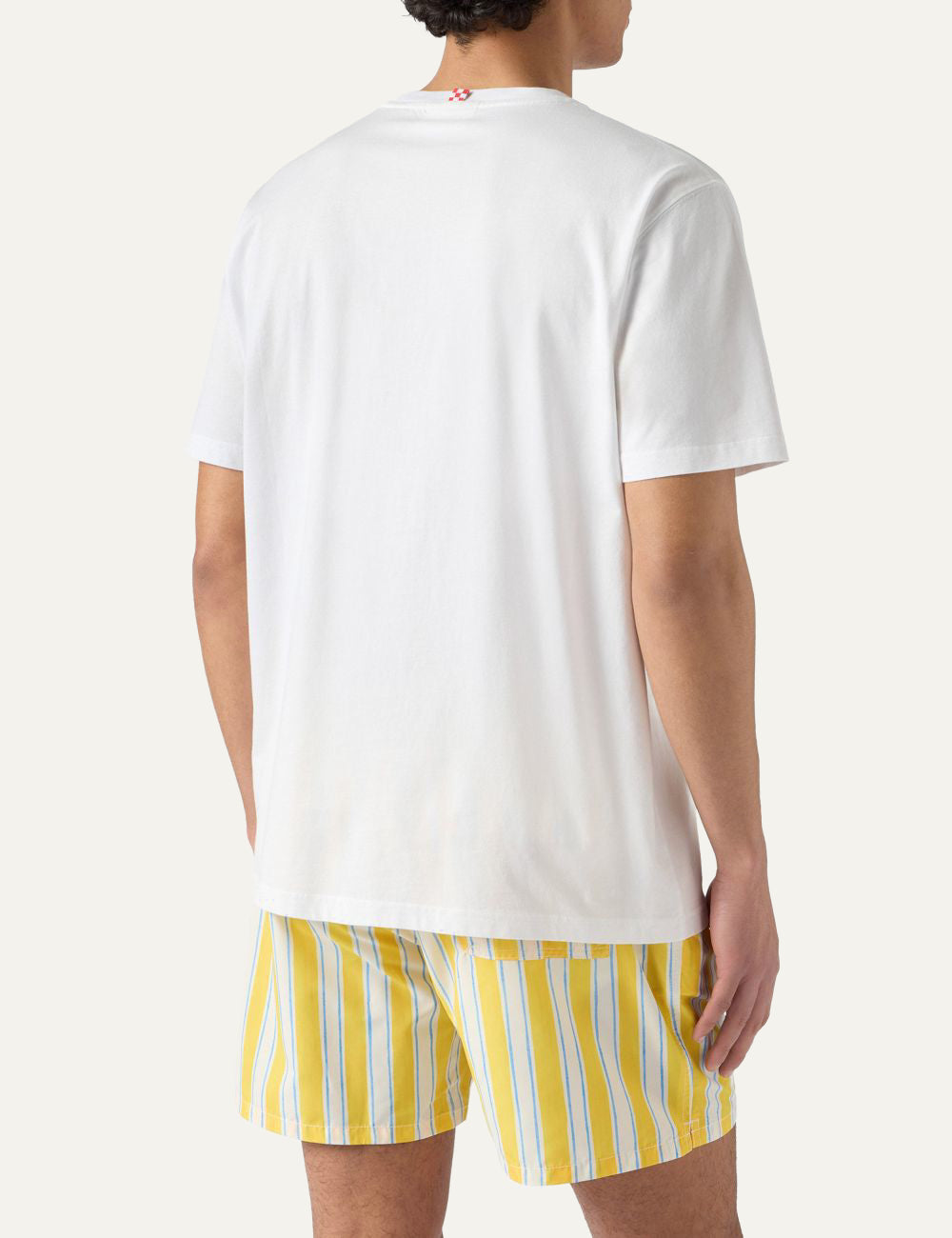 mc2 saint barth portofino t-shirt white gintleman print back view
