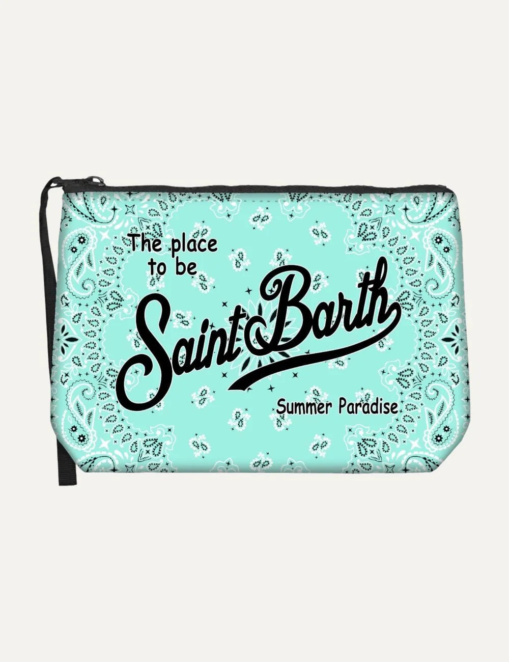 mc2 saint barth pouch bandana turquoise front view