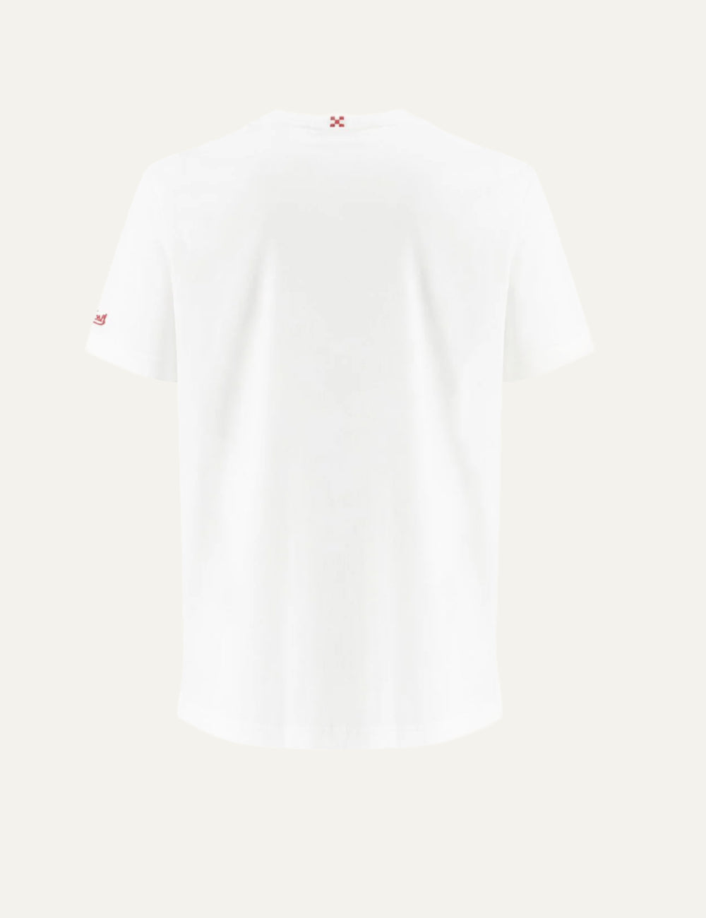 mc2 saint barth topless addicted t-shirt white car embroidery back view