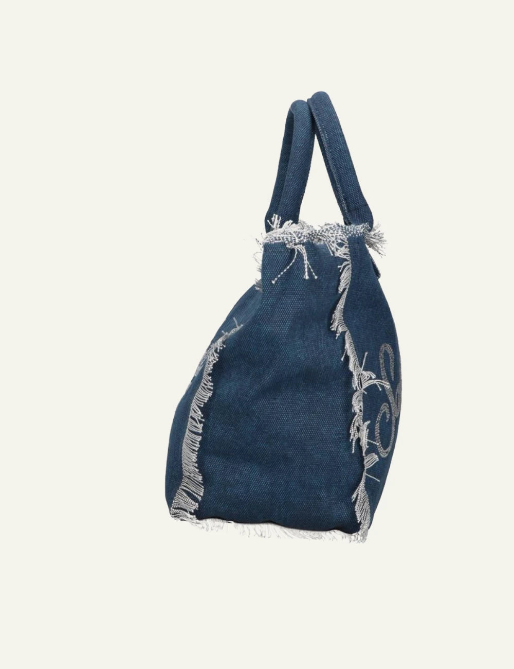 MC2 Saint Barth strass logo tote bag dark blue side
