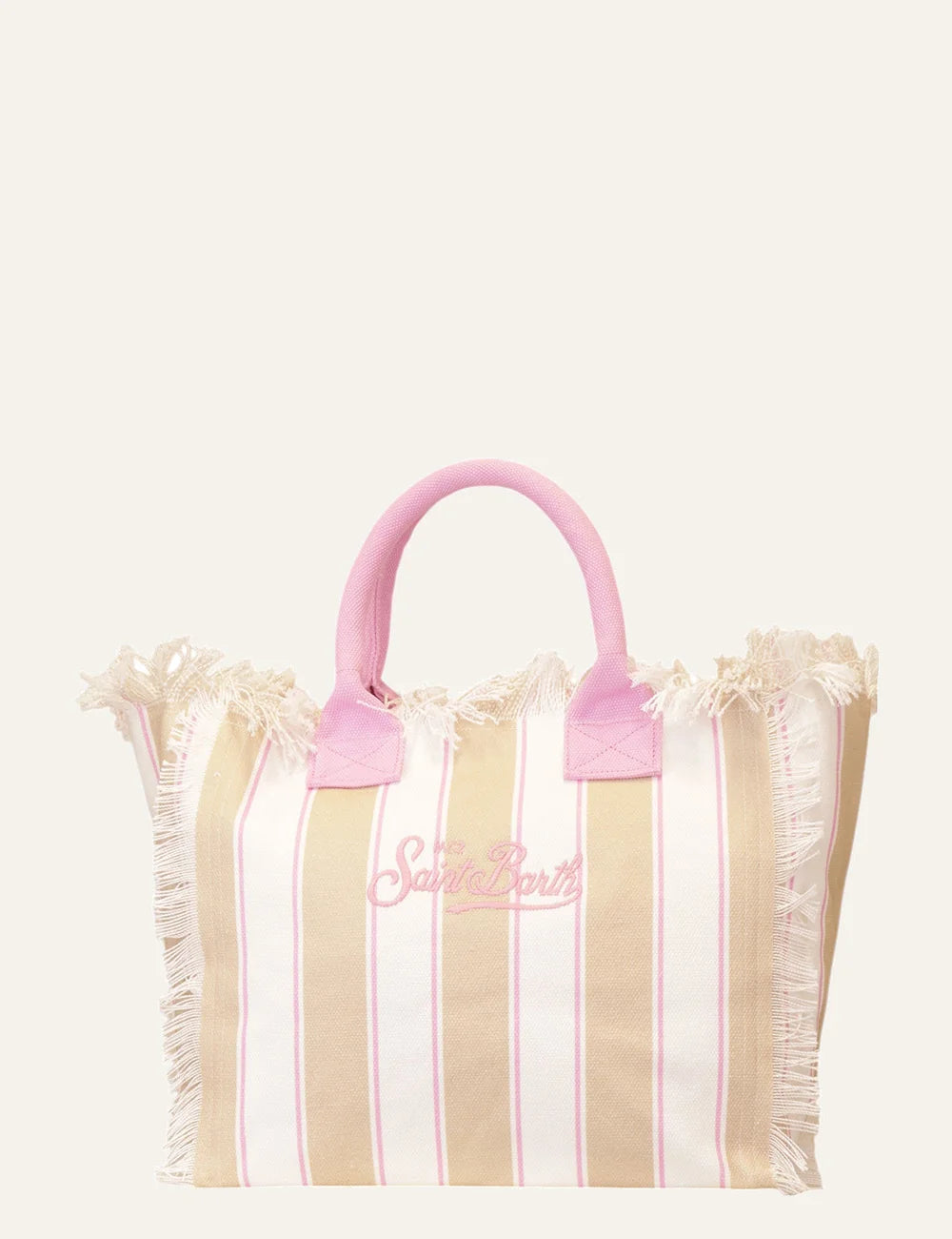 MC2 Saint Barth toile de jouy tote bag pink white back