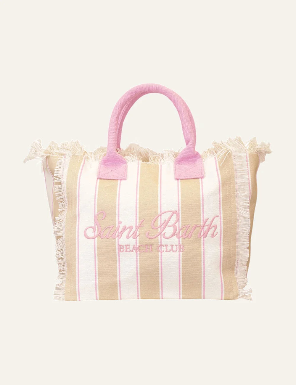 MC2 Saint Barth toile de jouy tote bag pink white front