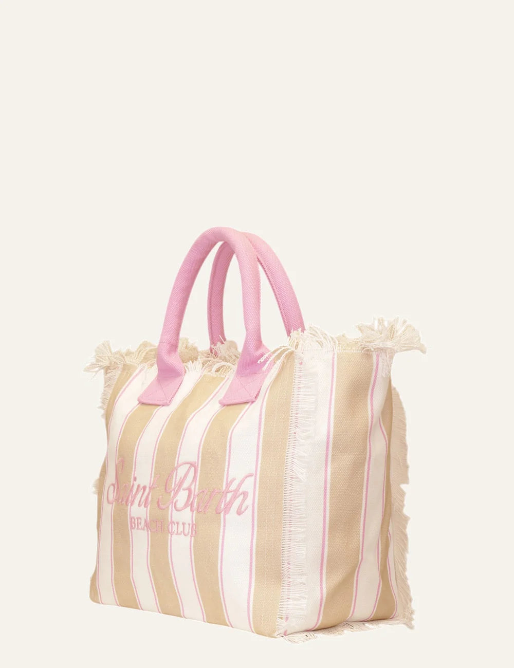 MC2 Saint Barth toile de jouy tote bag pink white side