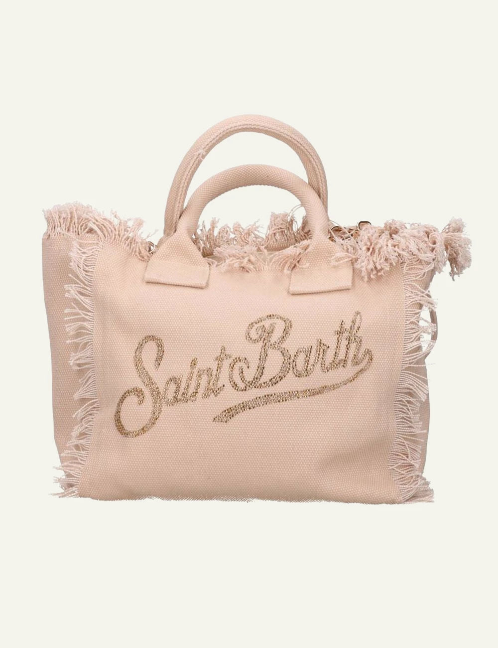 MC2 St Barth colette canvas tote beige logo front view