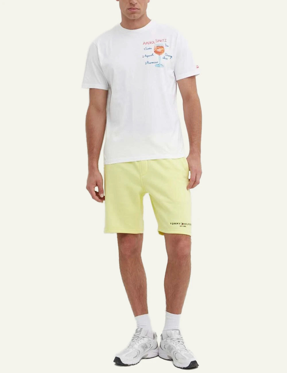 MC2 St Barth Portofino t-shirt white spritz print chest front full body view