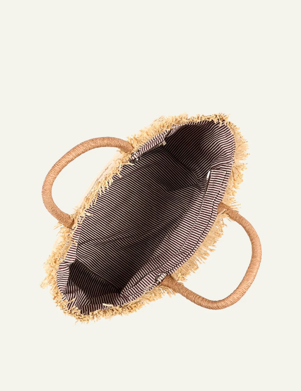 MC2 St Barth tote bag raffia beige logo saint barth top view