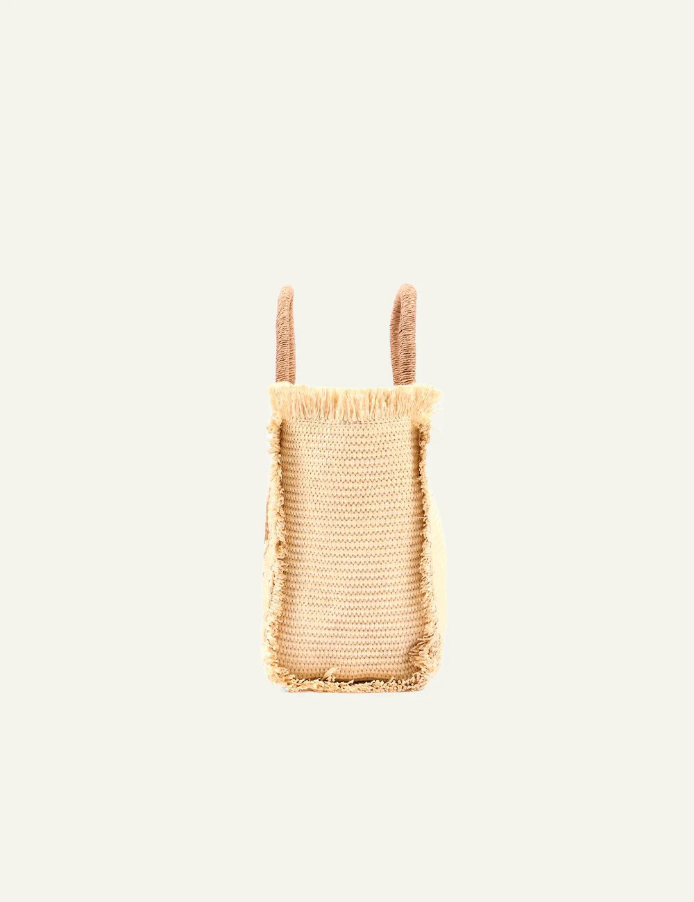 MC2 St Barth tote bag raffia beige logo saint barth side view