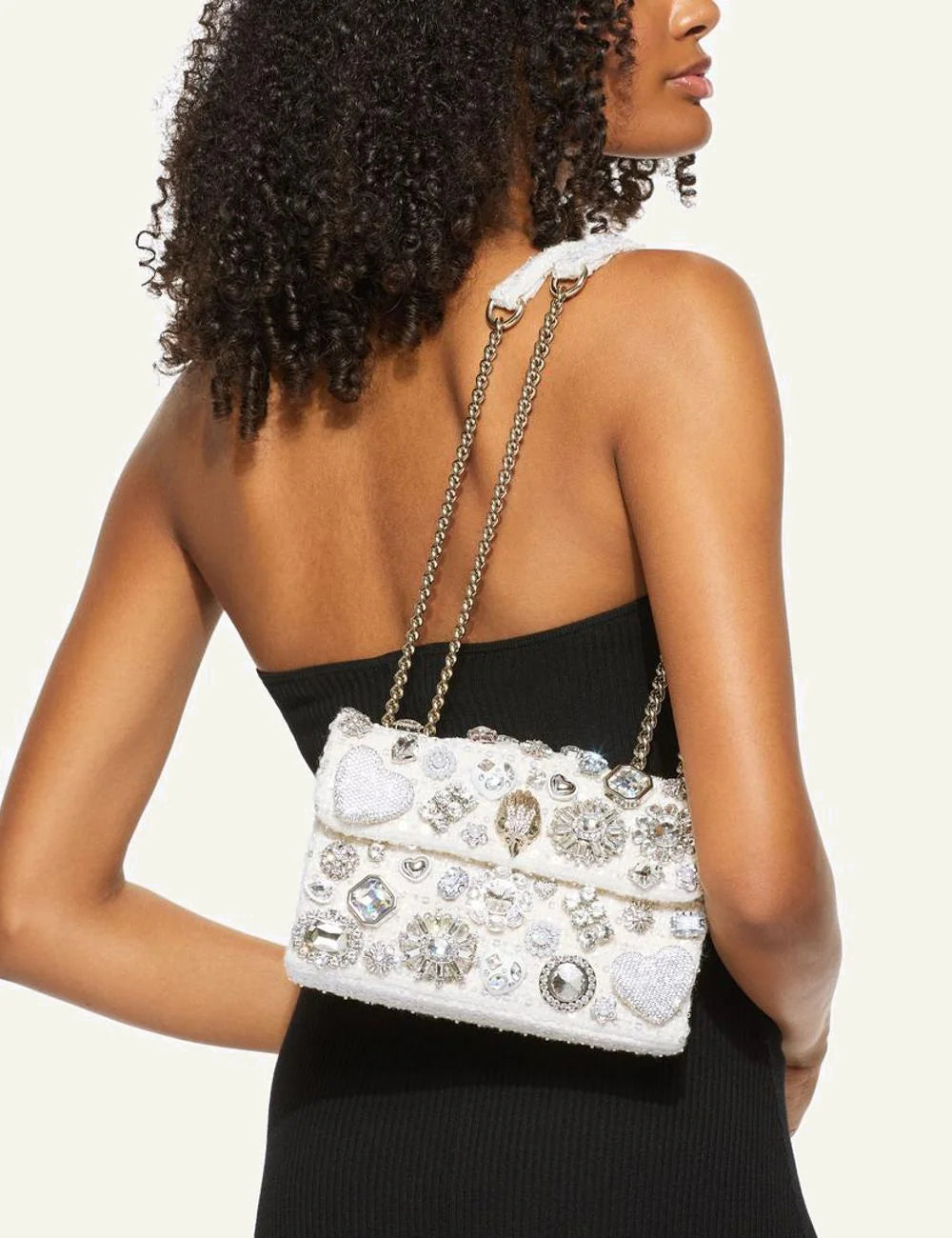 md kensington tuttifrutti white comb fabric kurt geiger london front model