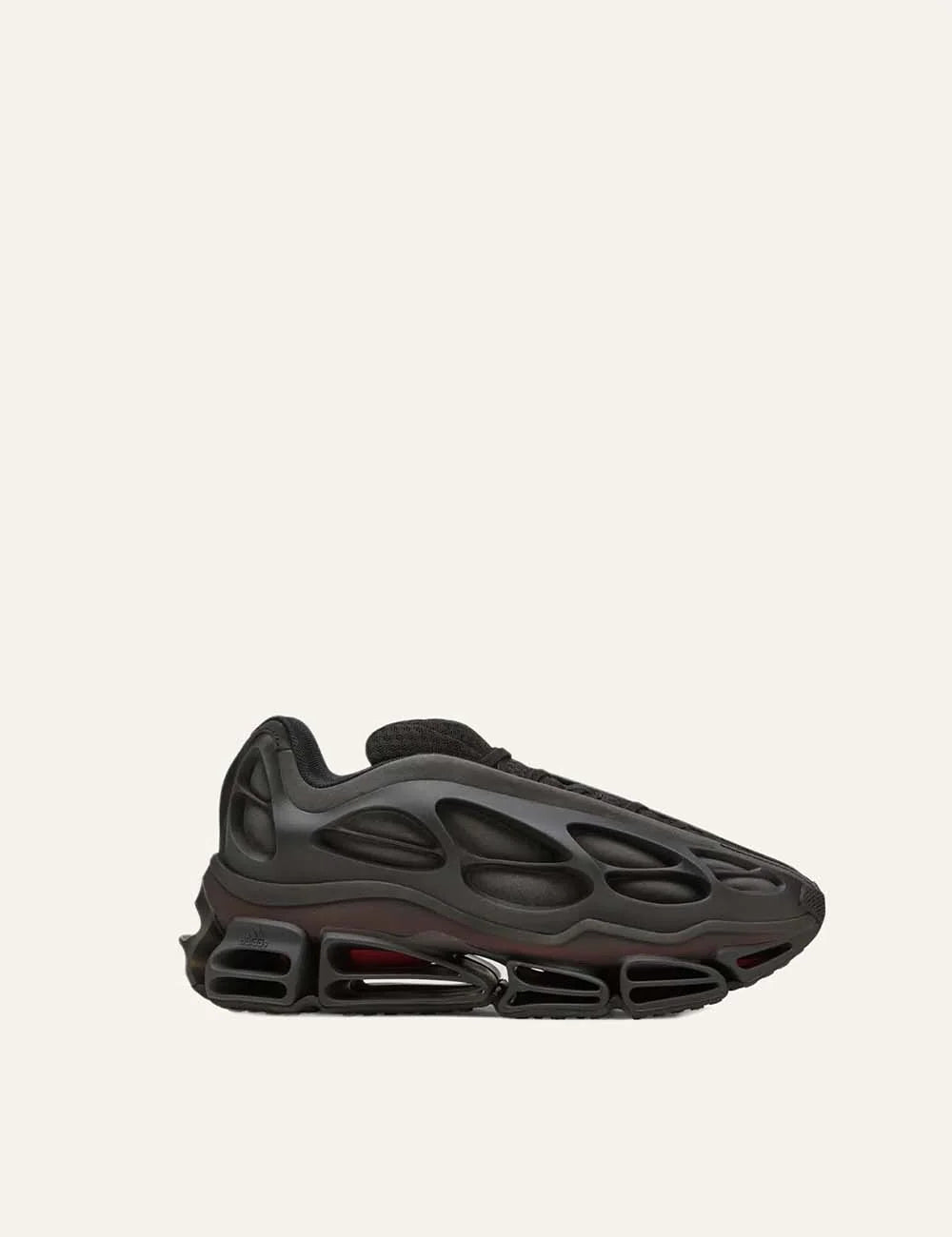 Men's adidas x Willy Chavarria Megaride high-top black sneakers with sculpted upper and chunky sole