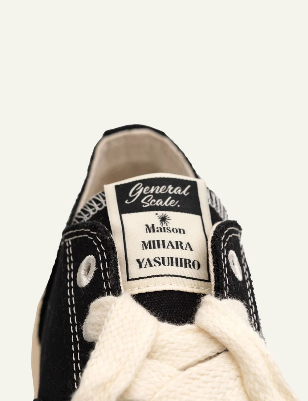 Mihara Yasuhiro General Scale Roy PAST sneaker logo detail με stitched canvas