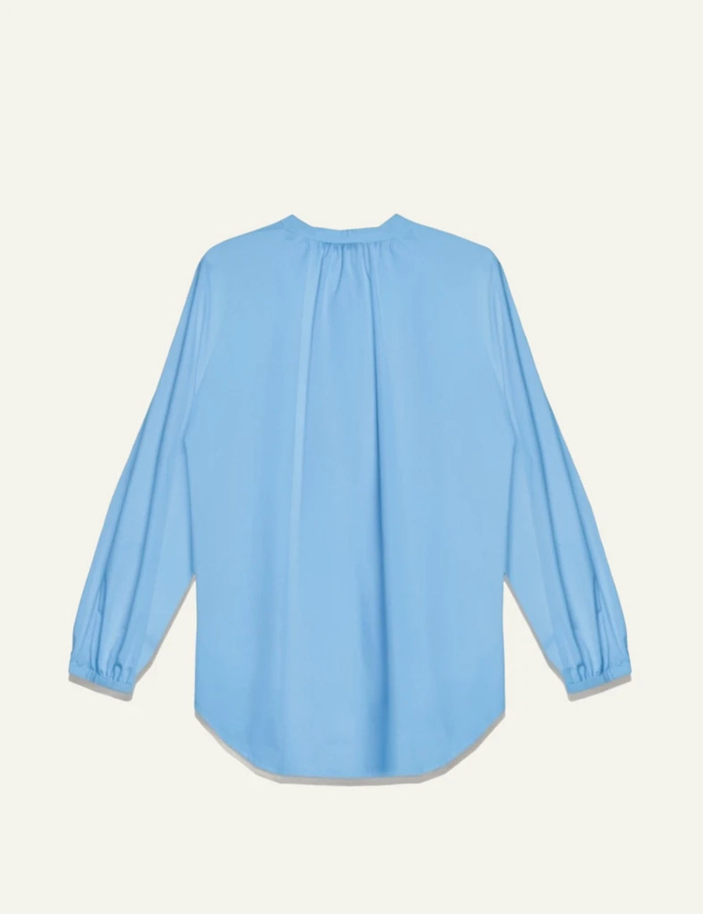 Milla blouse ciel loose fit long sleeve buttons back