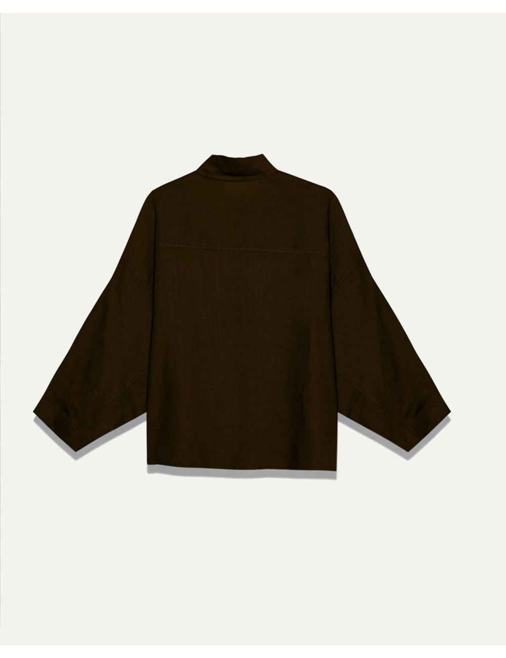 Milla shirt brown long sleeve button back