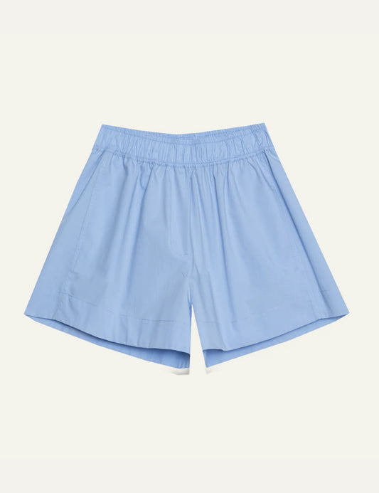 Milla shorts brown elastic waistband front view