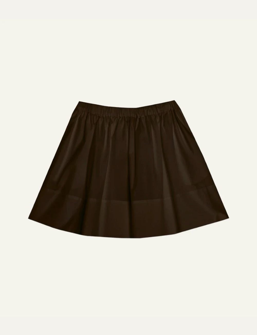 Milla skirt brown mini elastic waist front view