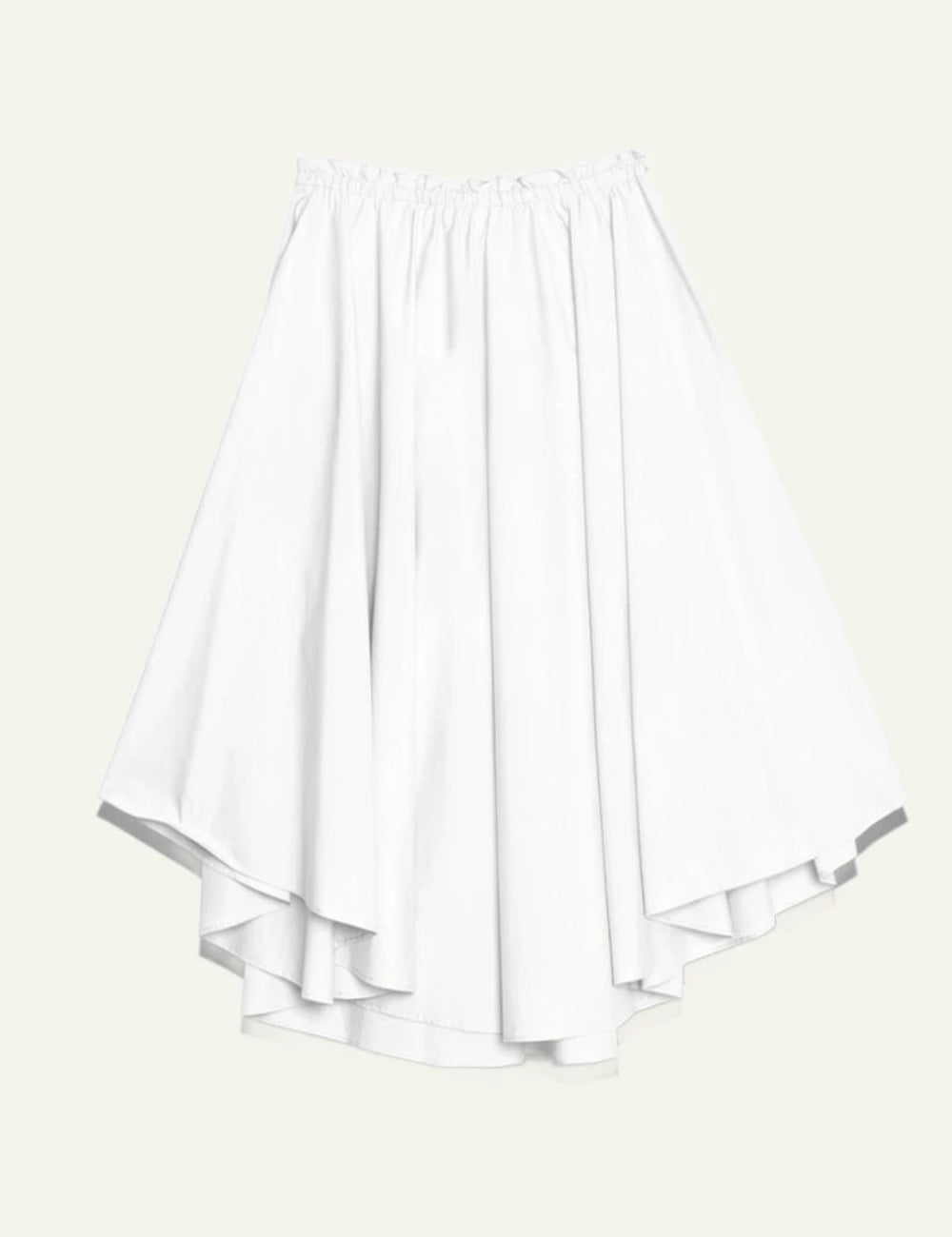 Milla skirt white maxi flowy drawstring waist back