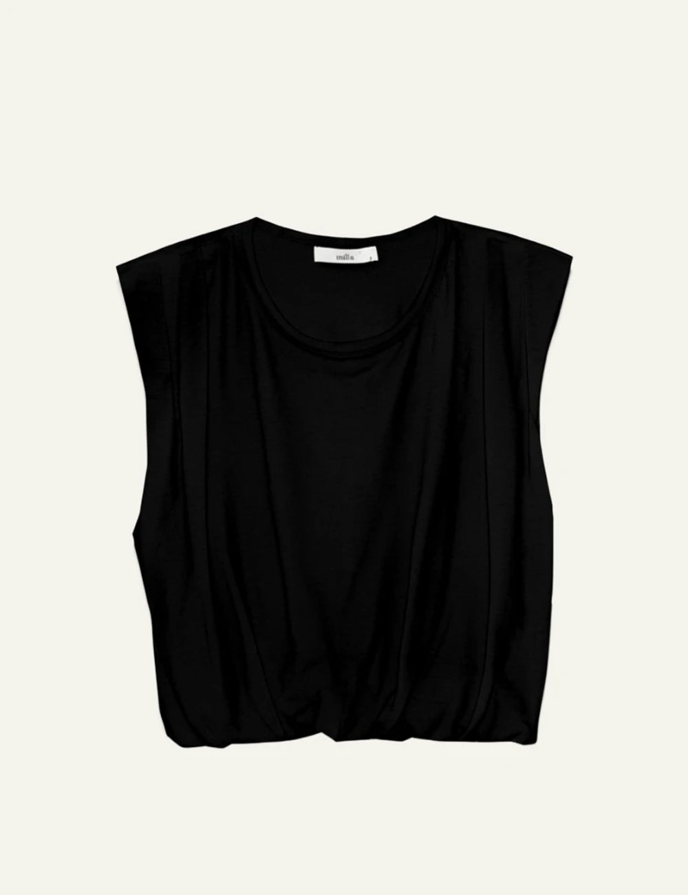 Milla t shirt cropped padded black front view