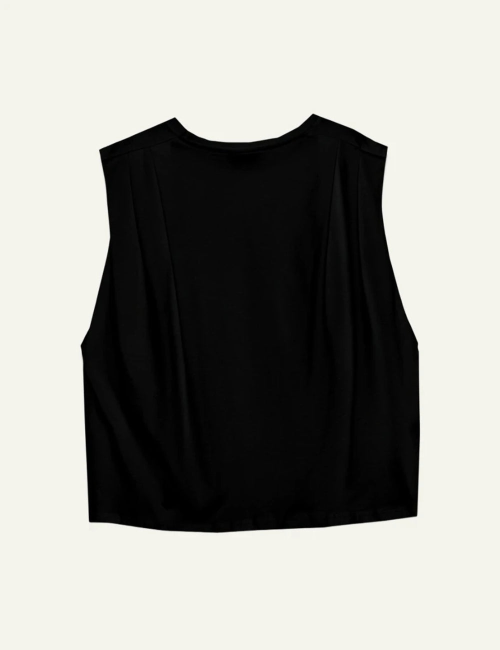 Milla t shirt cropped sleeveless black back view