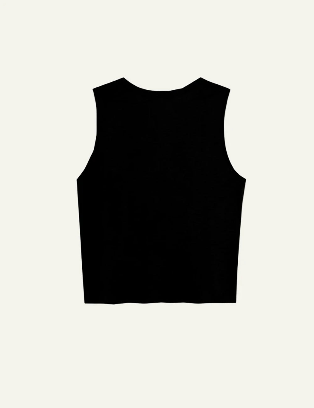 Milla t shirt sleeveless black pocket back view