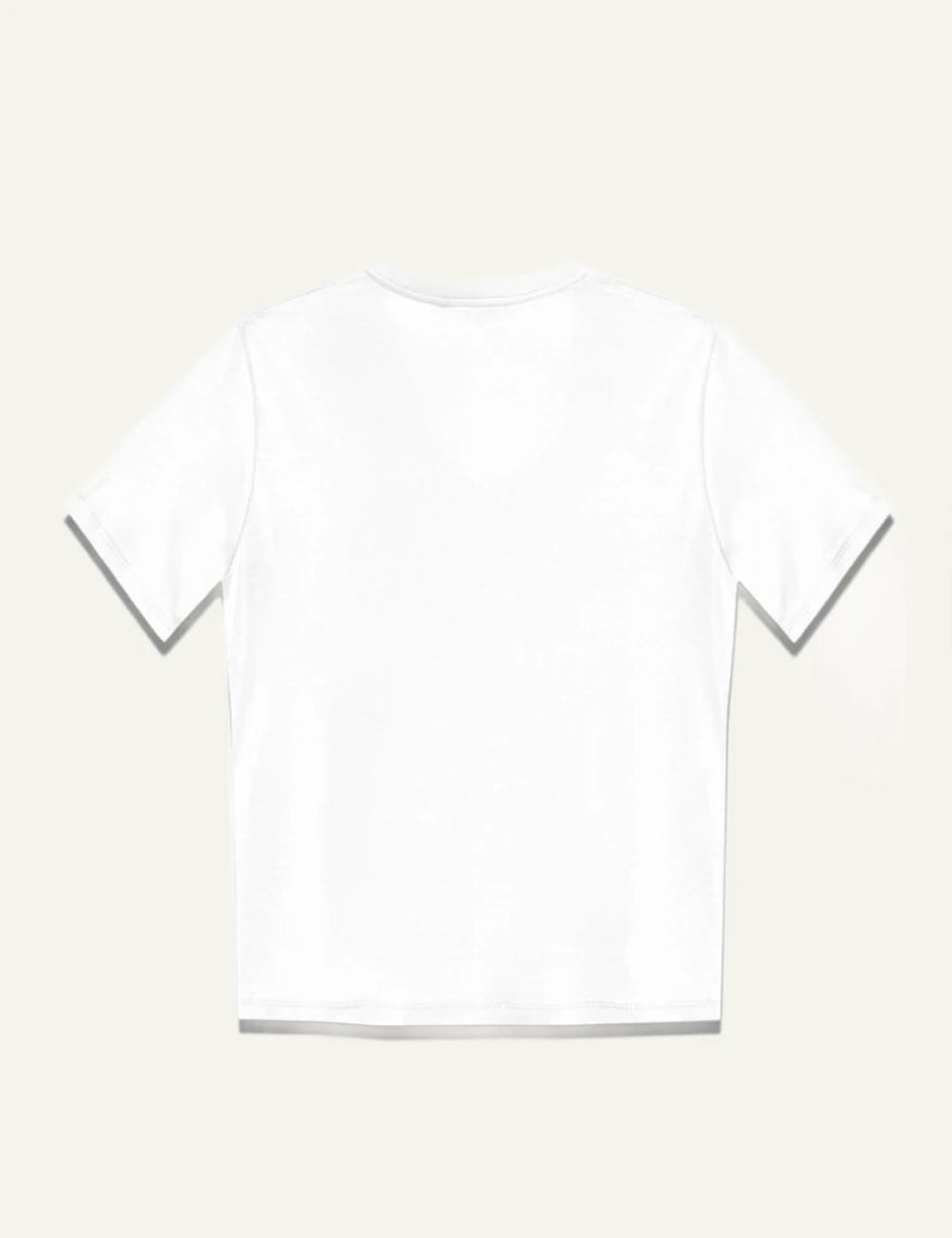 Milla t shirt white v neck short sleeve back