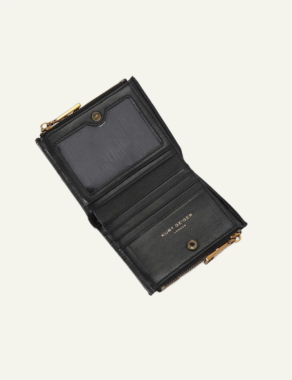 mini purse black leather kurt geiger london detail