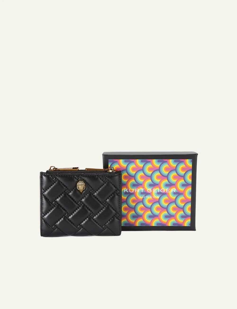 mini purse black leather kurt geiger london front