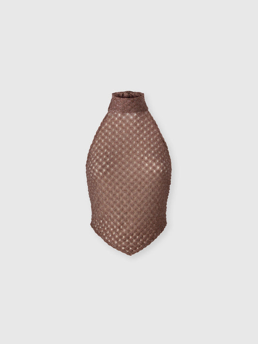 Missoni bronze metallic knit halter top flat product view