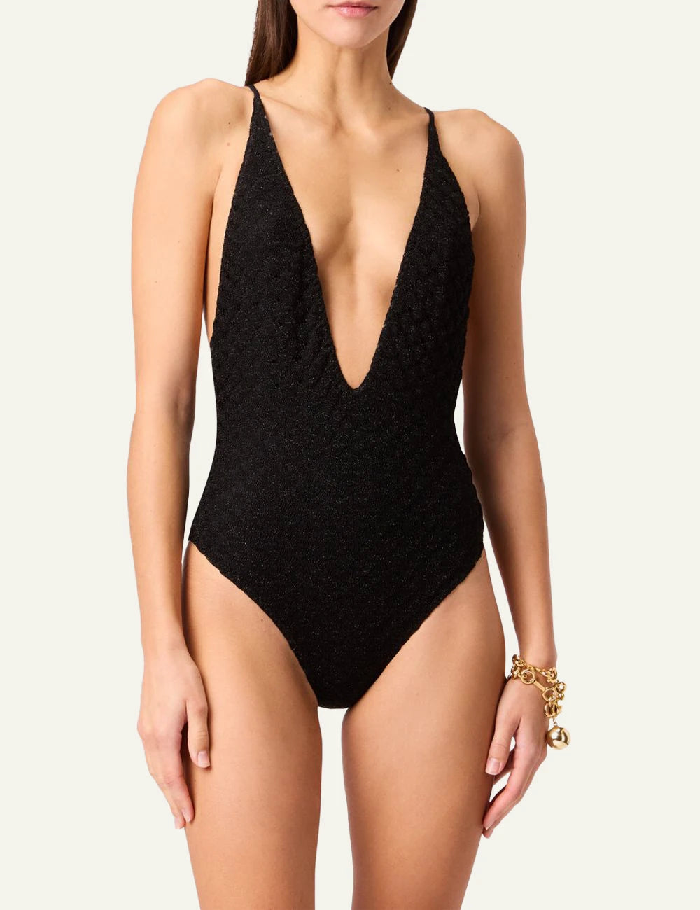 Missoni Mare one piece black front view