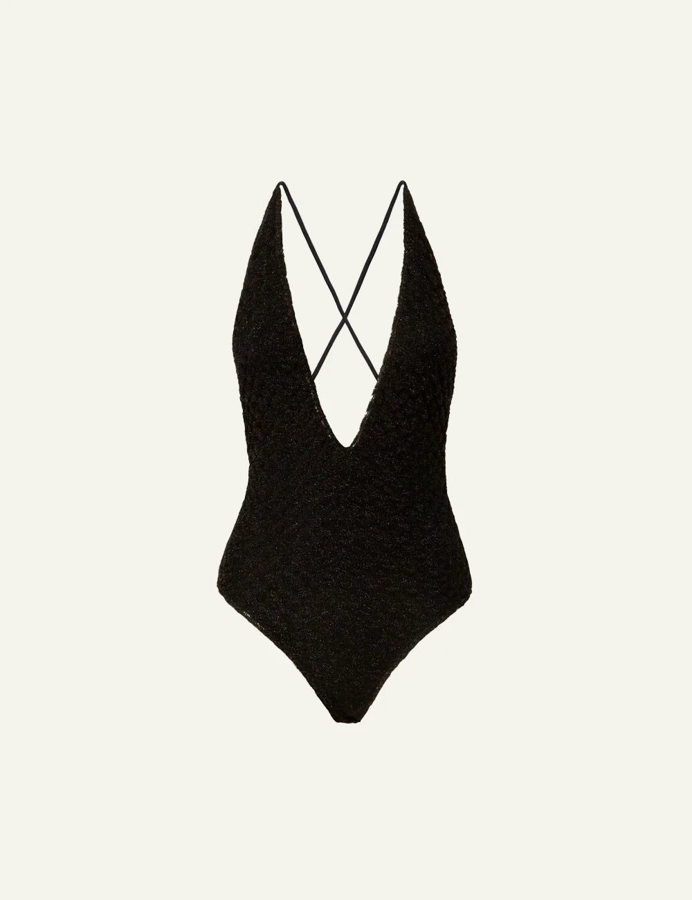 Missoni Mare one piece black front view flat